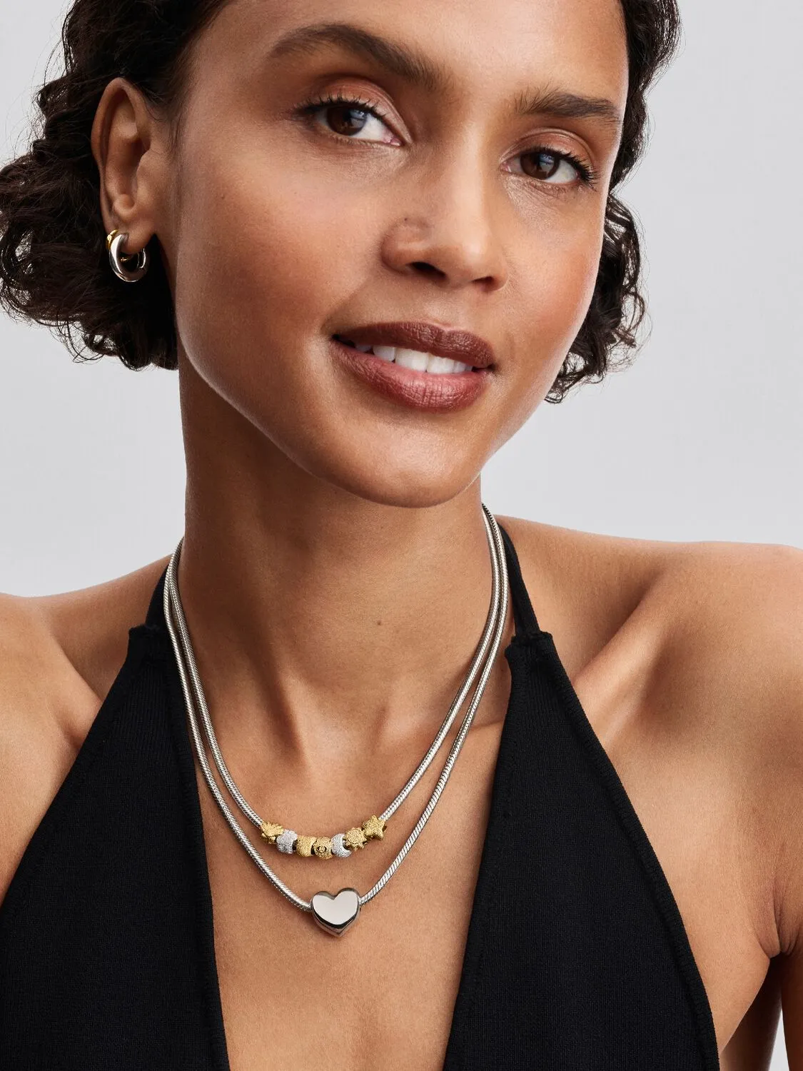 Textured paw sterling silver mini charm / 794043C00