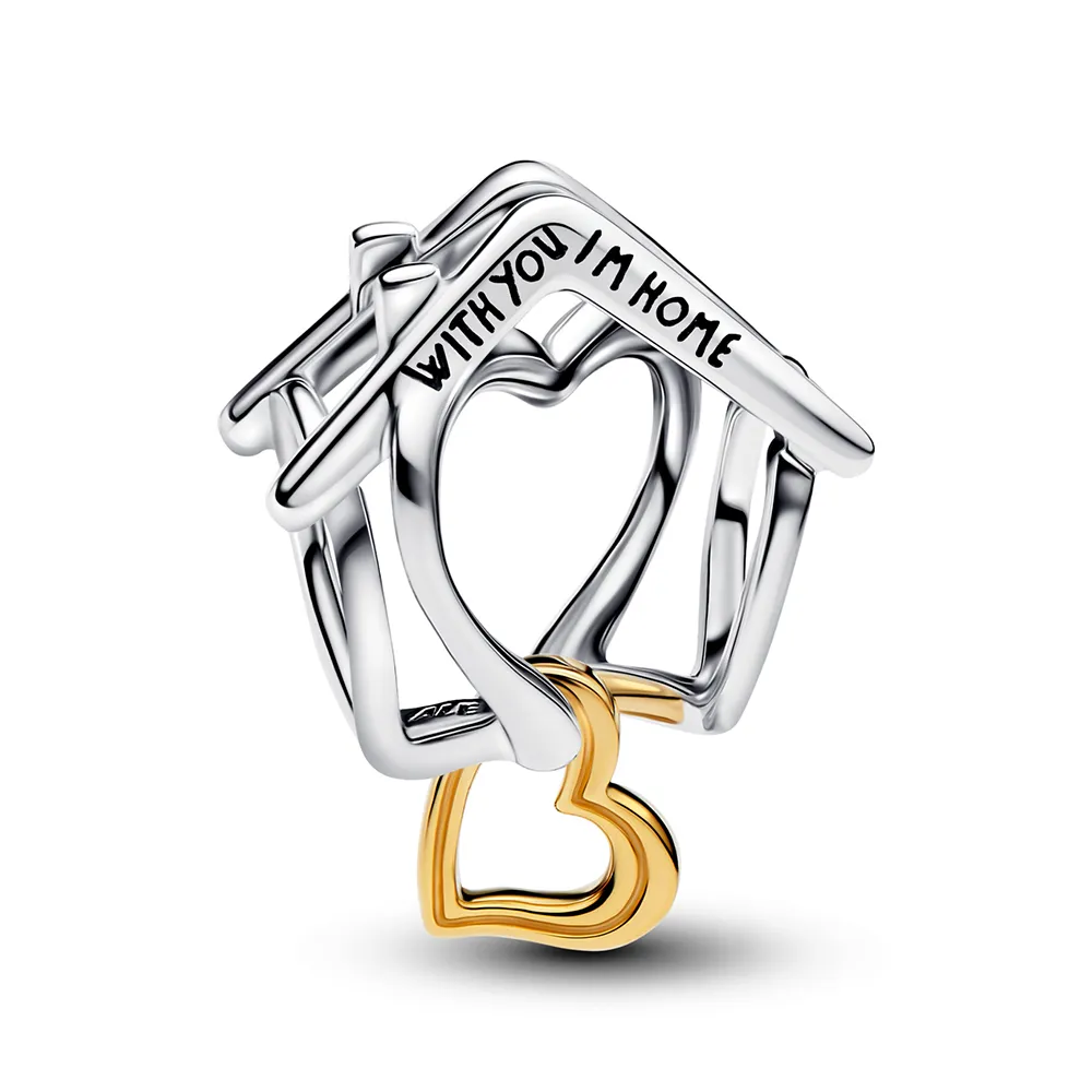 Home sterling silver and 14k gold-plated charm