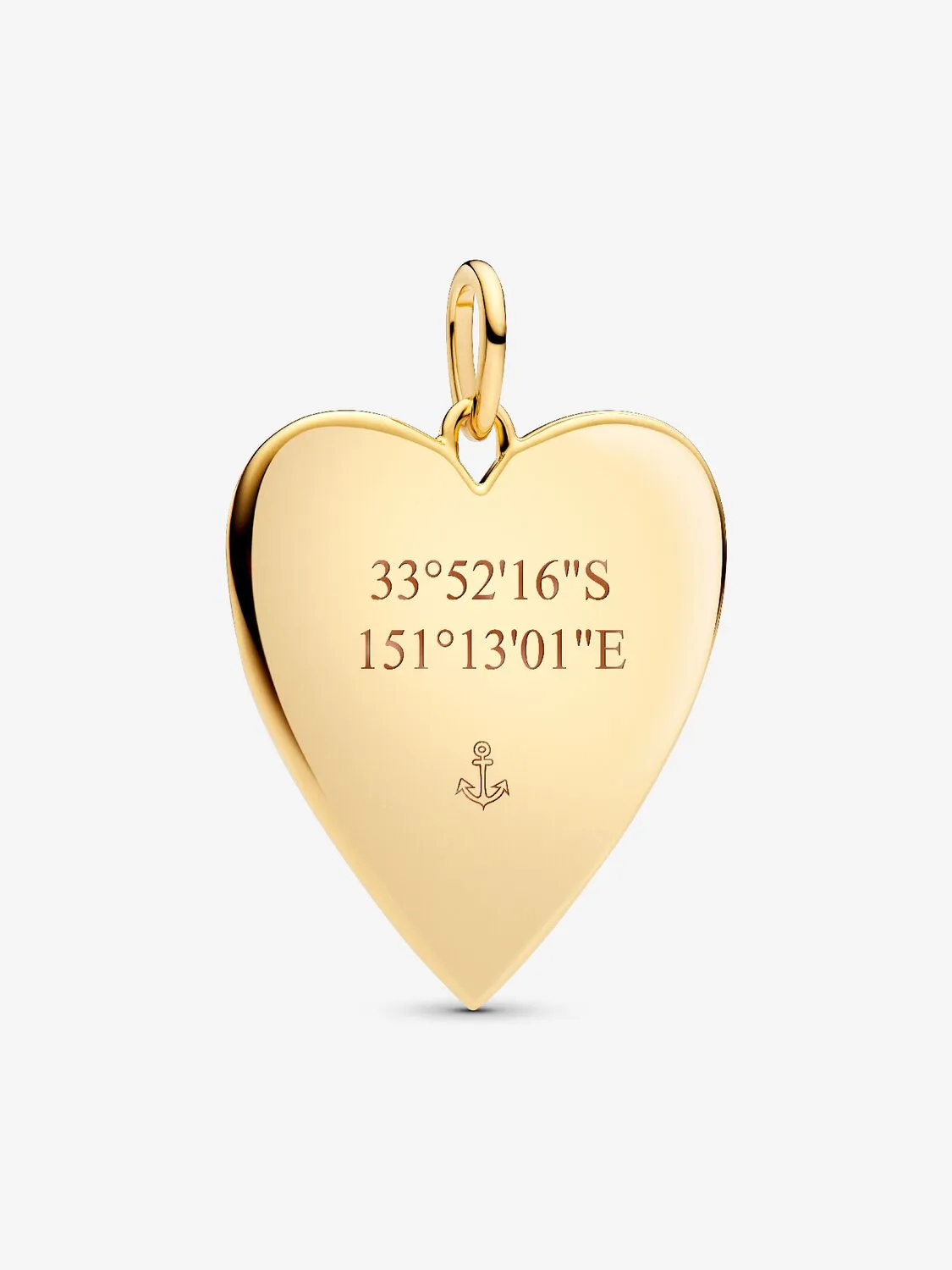 Engravable oversized heart 14k gold-plated pendant / 364016C00