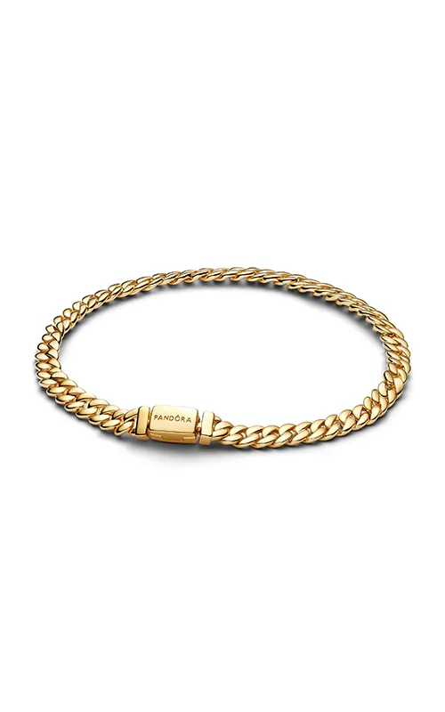 Cuban chain 14k gold-plated bracelet