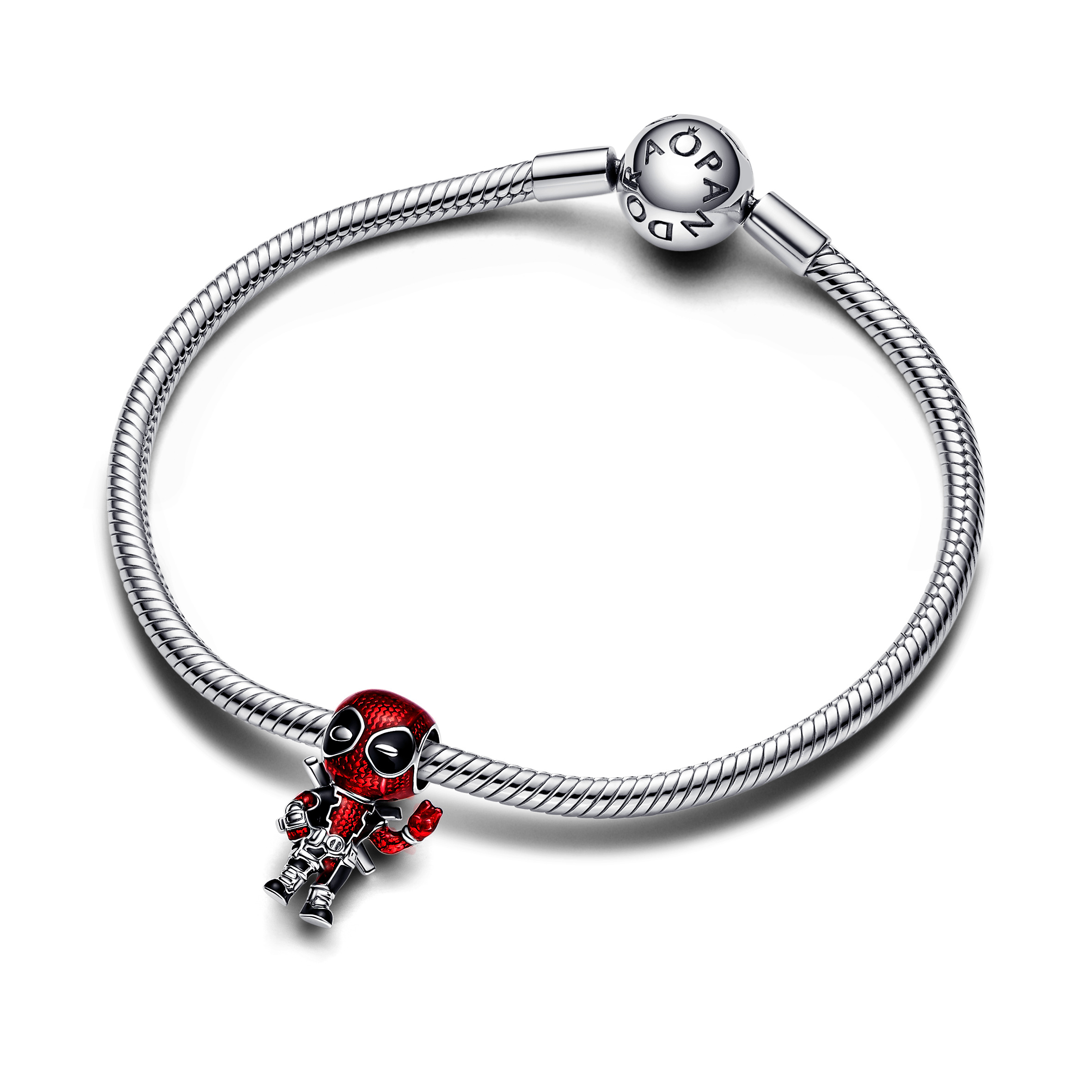 Marvel Deadpool sterling silver charm with red and black enamel/ 793360C01