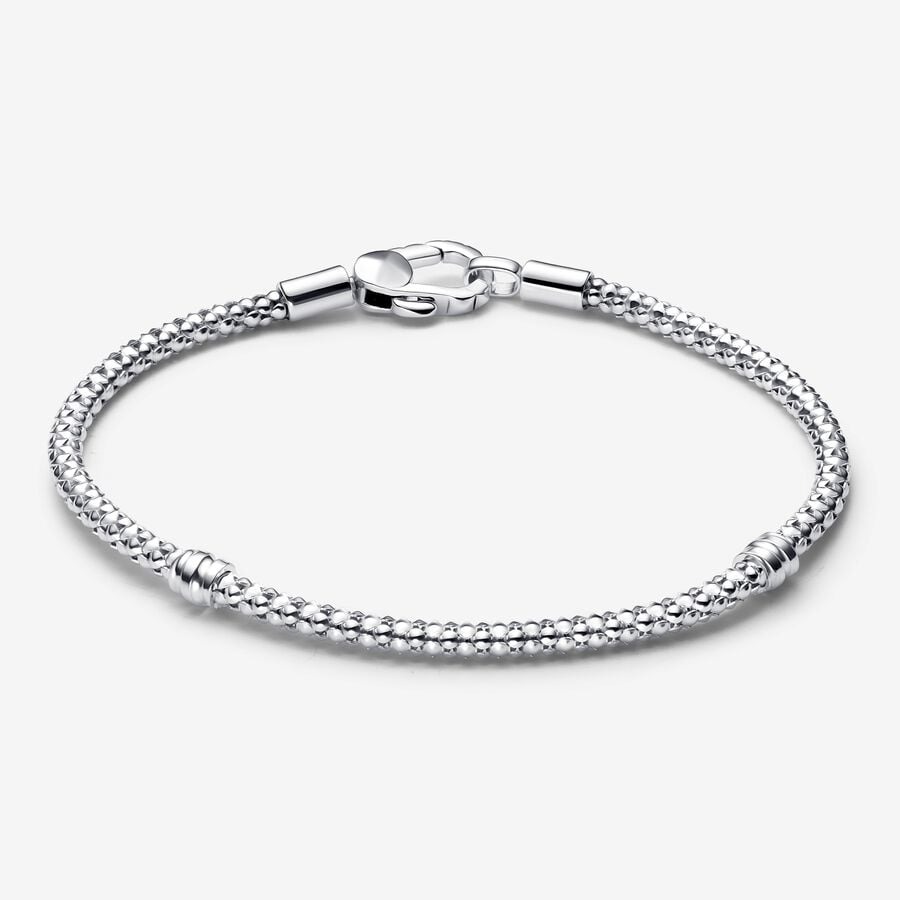 Studded chain sterling silver bracelet/ 593681C00-20