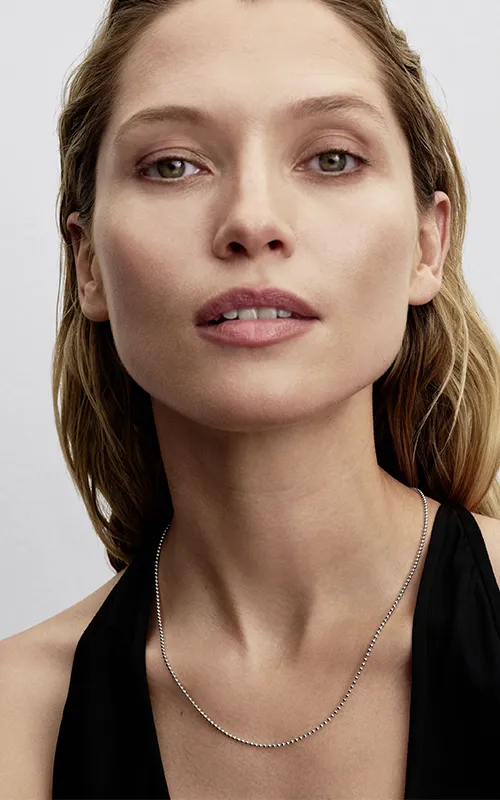 Sterling silver ball chain/ 394452C00-50