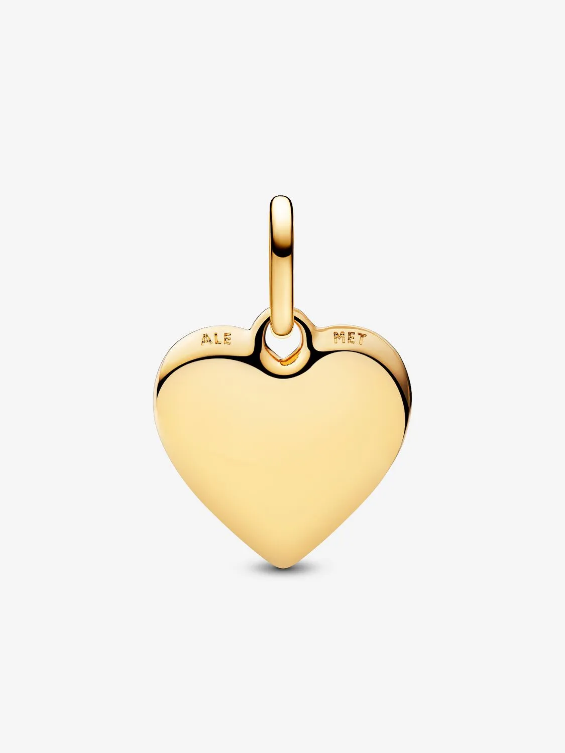 Engravable textured heart 14k gold-plated medallion/ 763824C00