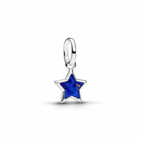 Star sterling silver mini dangle with imitation lapis lazuli/ 794613C01