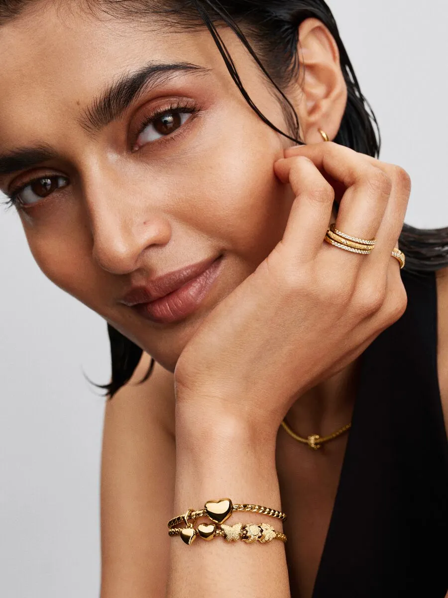 Heart 14k gold-plated mini charm