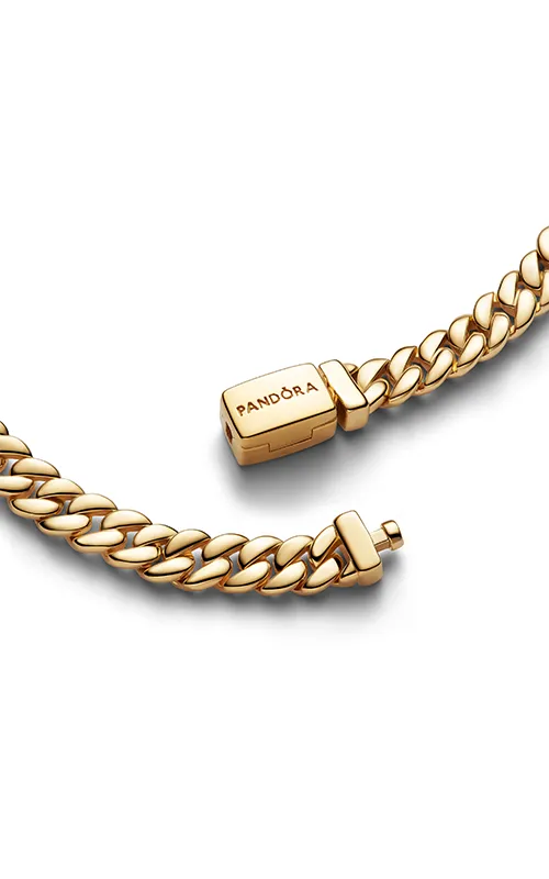 Cuban chain 14k gold-plated bracelet/ 564367C00-20
