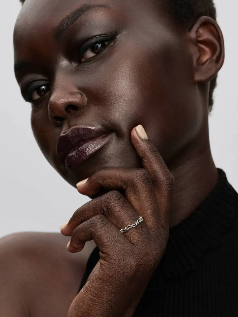 Moon sterling silver ring/194258C00-56