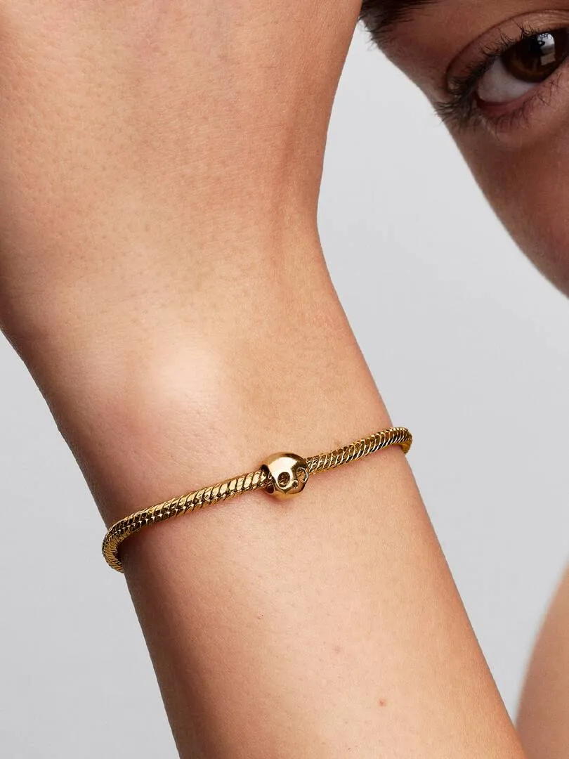 Skull 14k gold-plated mini charm