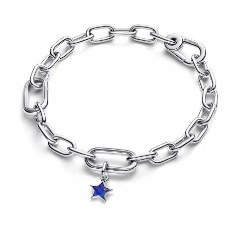 Star sterling silver mini dangle with imitation lapis lazuli/ 794613C01