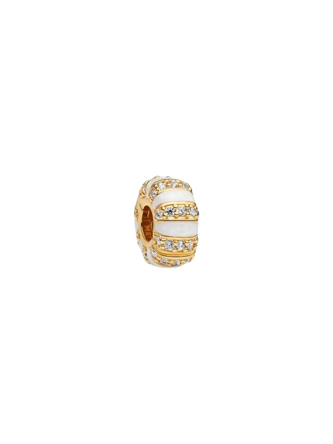 14k gold-plated clip with clear cubic zirconia, sh