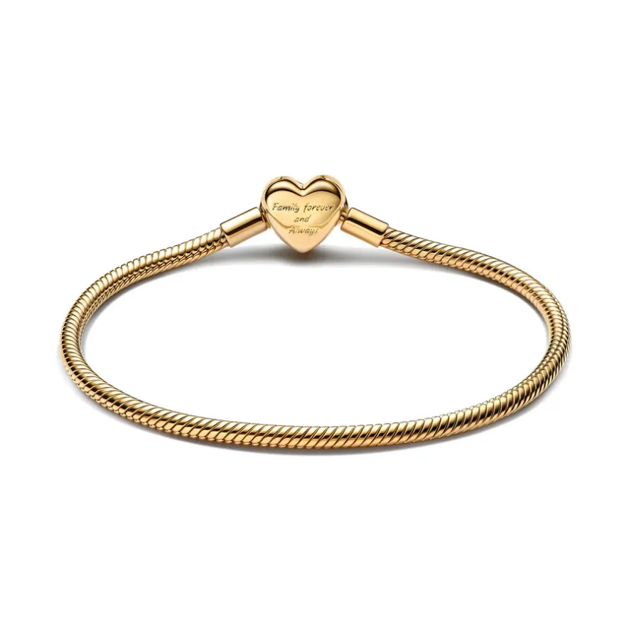 Snake chain 14k gold-plated bracelet with clear cubic zirconia/ 563758C01-19