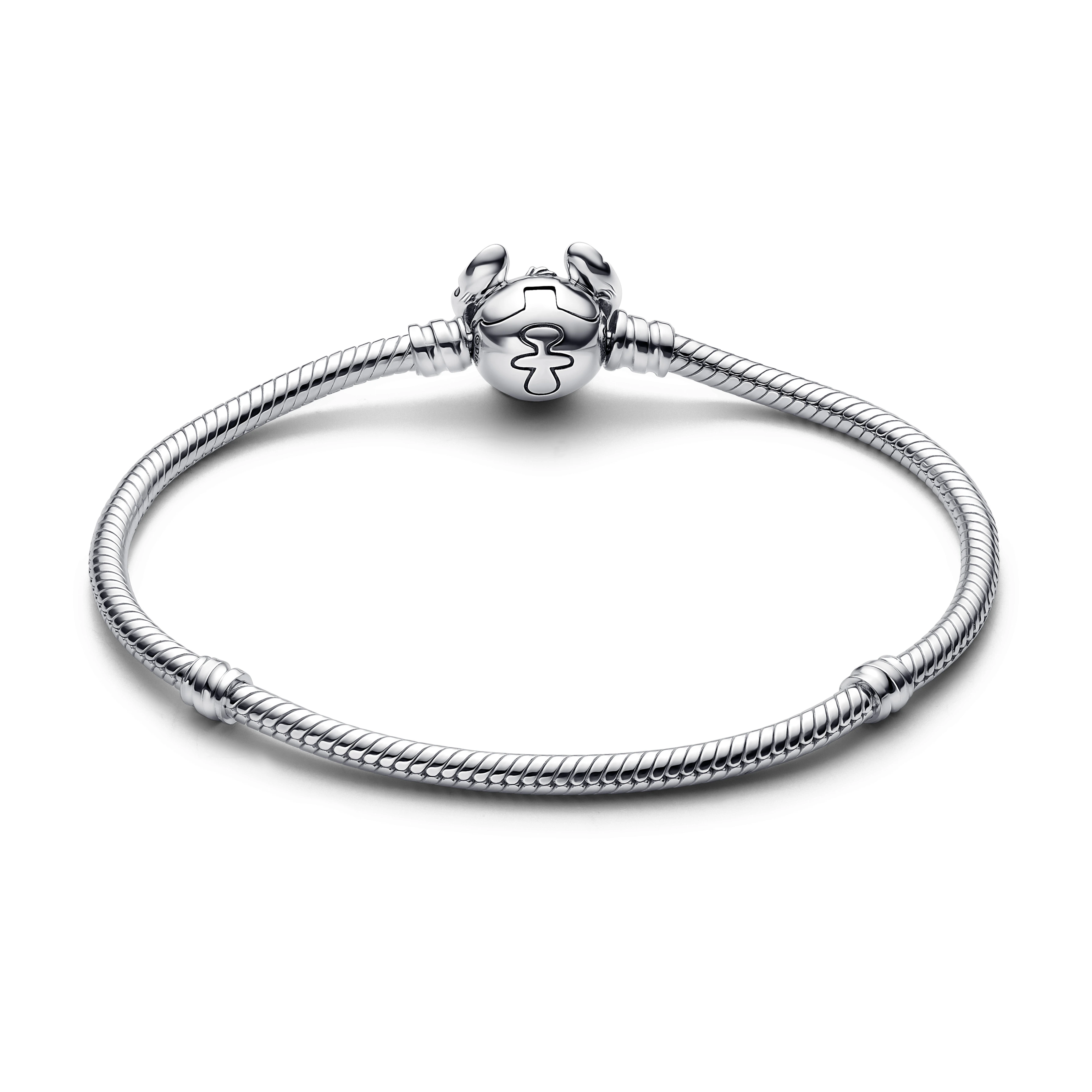 Disney Stitch snake chain sterling silver bracelet with purple, black and blue enamel/ 593738C01-18