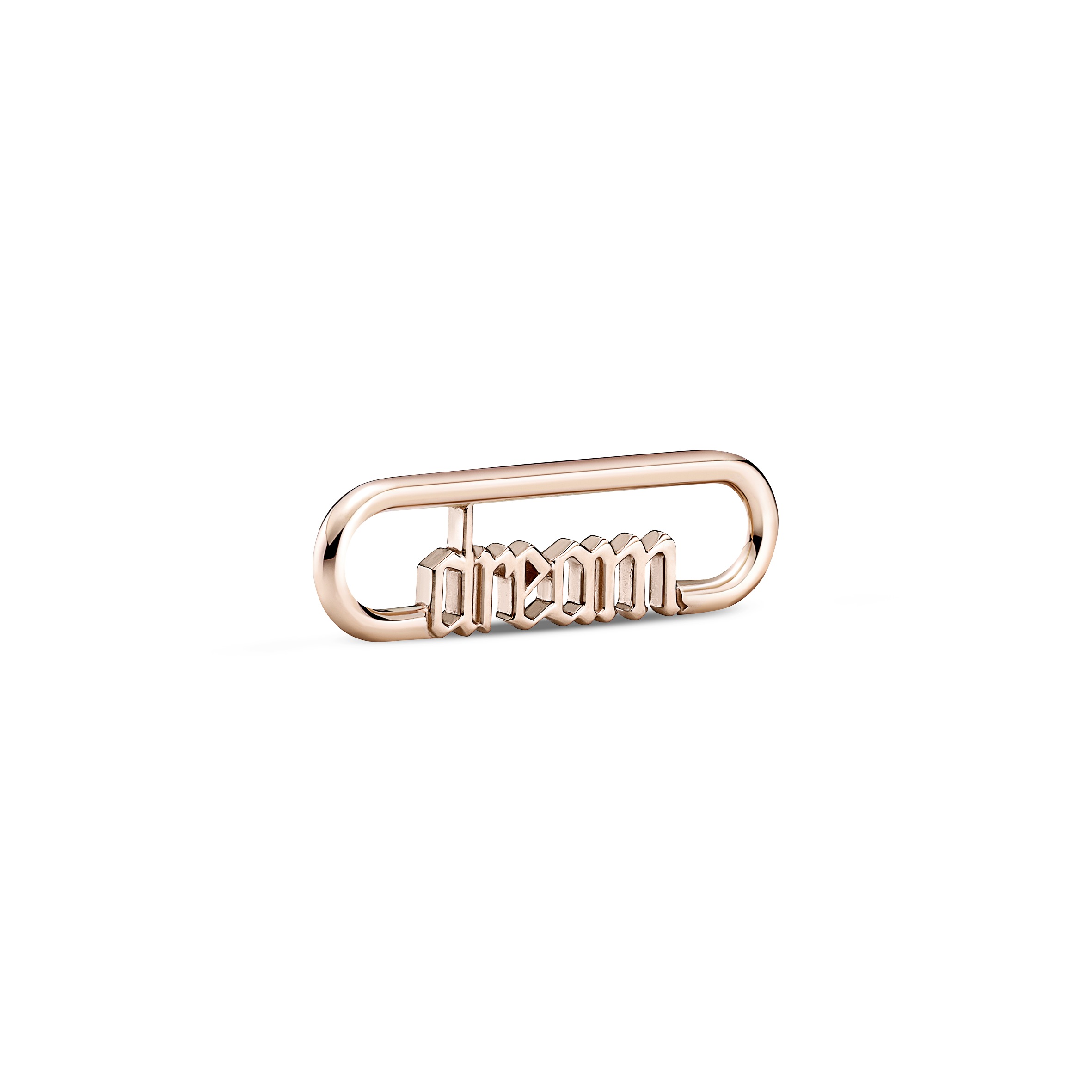Dream script 14k rose gold-plated word link /789687C00