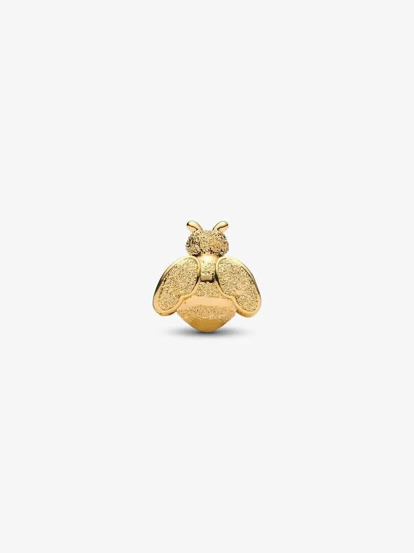 Textured bee 14k gold-plated mini charm/ 764524C00