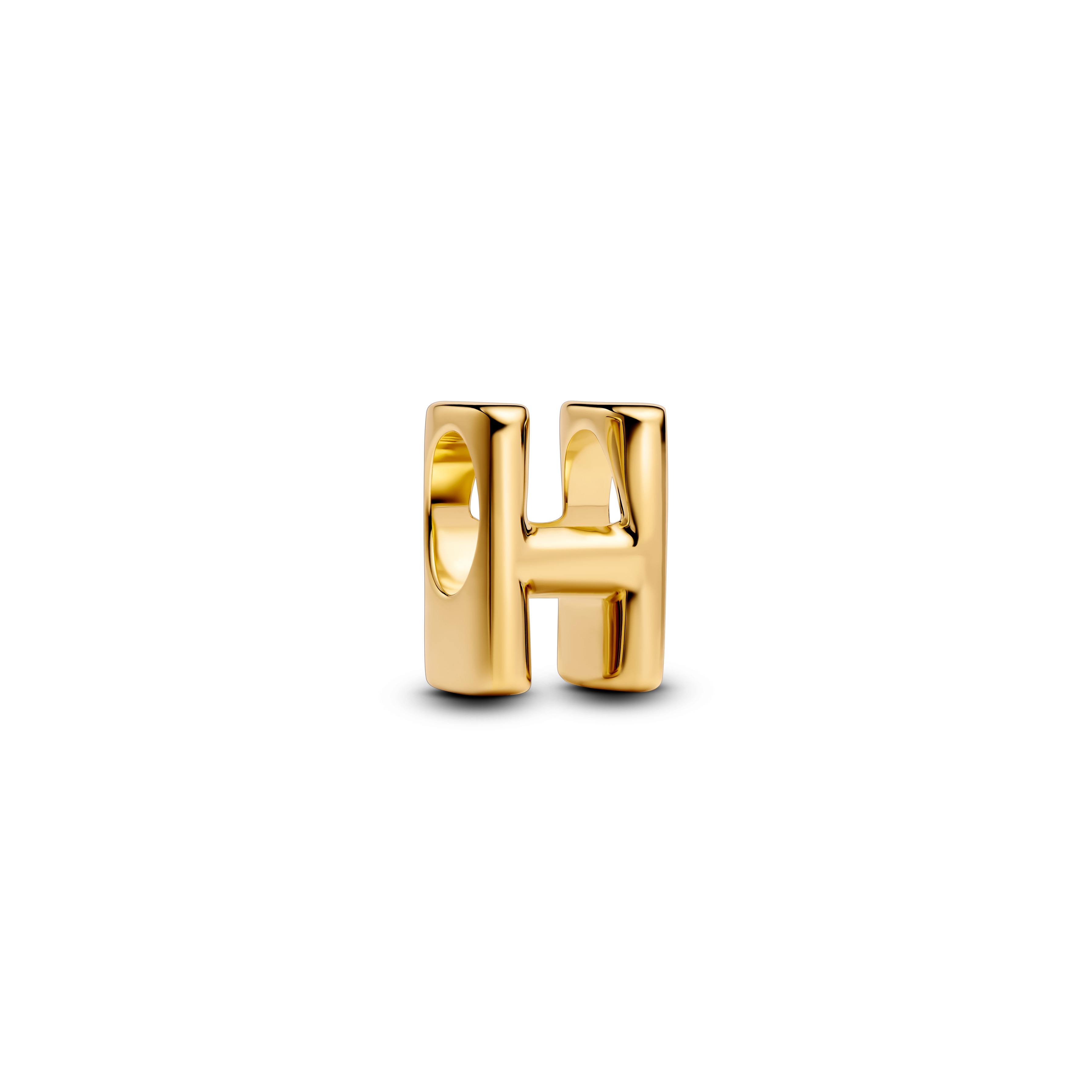 Letter H 14k gold-plated charm