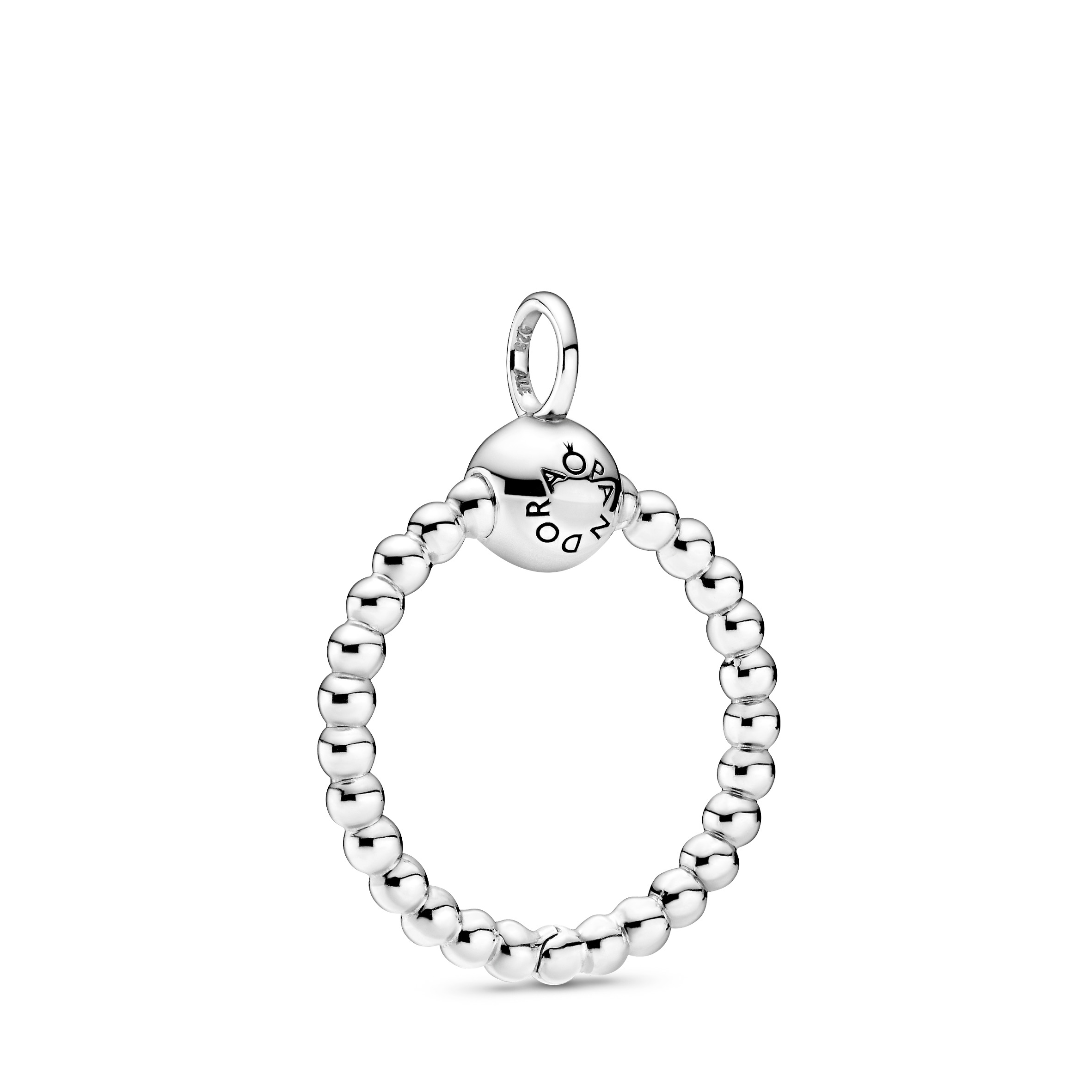 Small beaded sterling silver Pandora Opendant