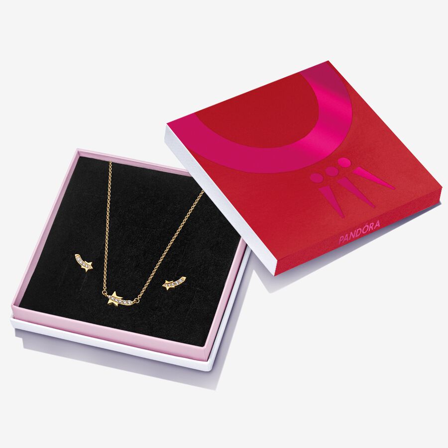 Shooting Star Pavé Jewelry Set
