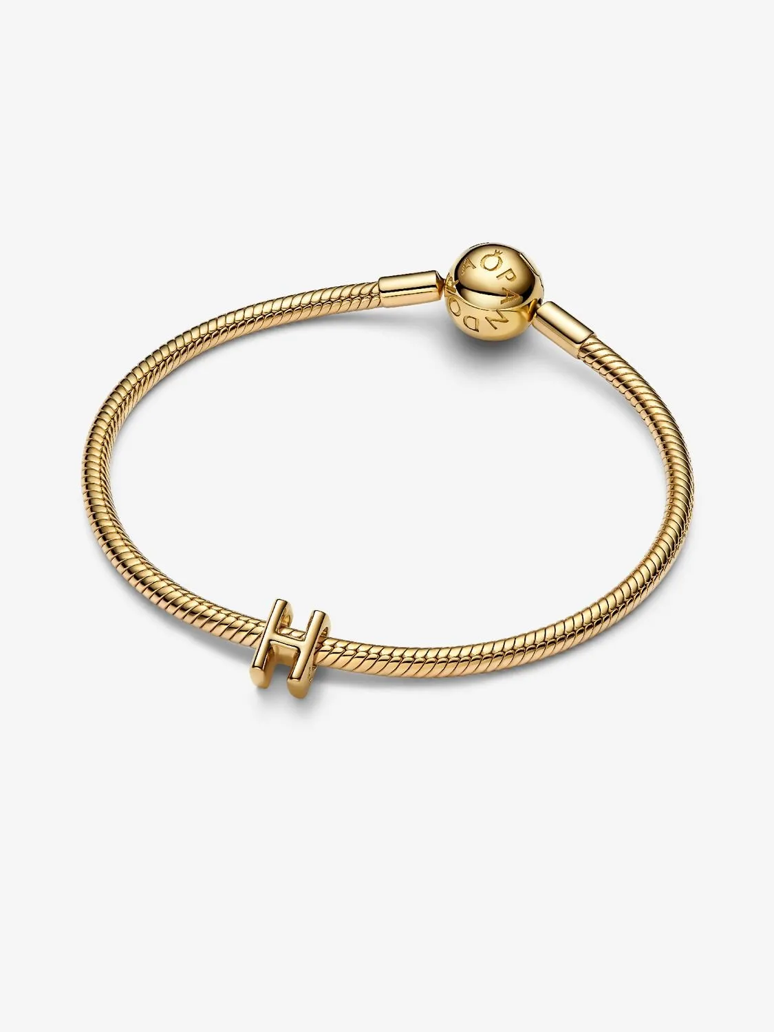 Letter H 14k gold-plated charm