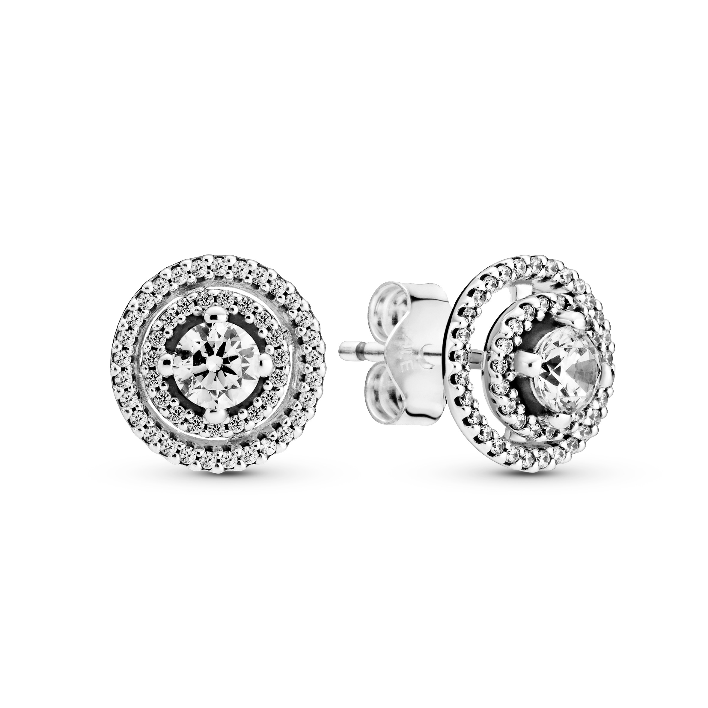Sterling silver stud earrings with detachable earr