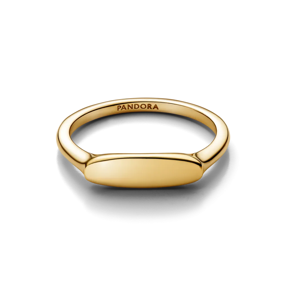 Engravable 14k gold-plated ring / 163986C00-52