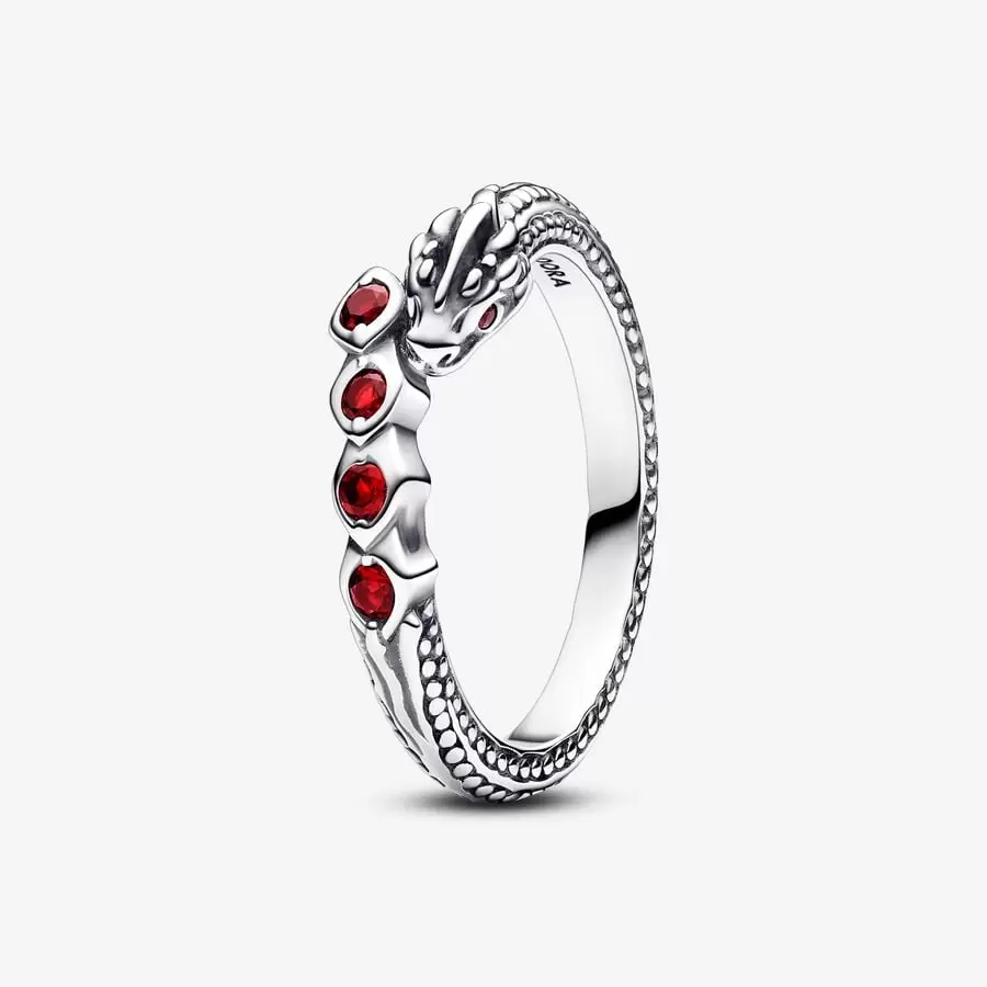 Game of Thrones Dragon sterling silver ring with s