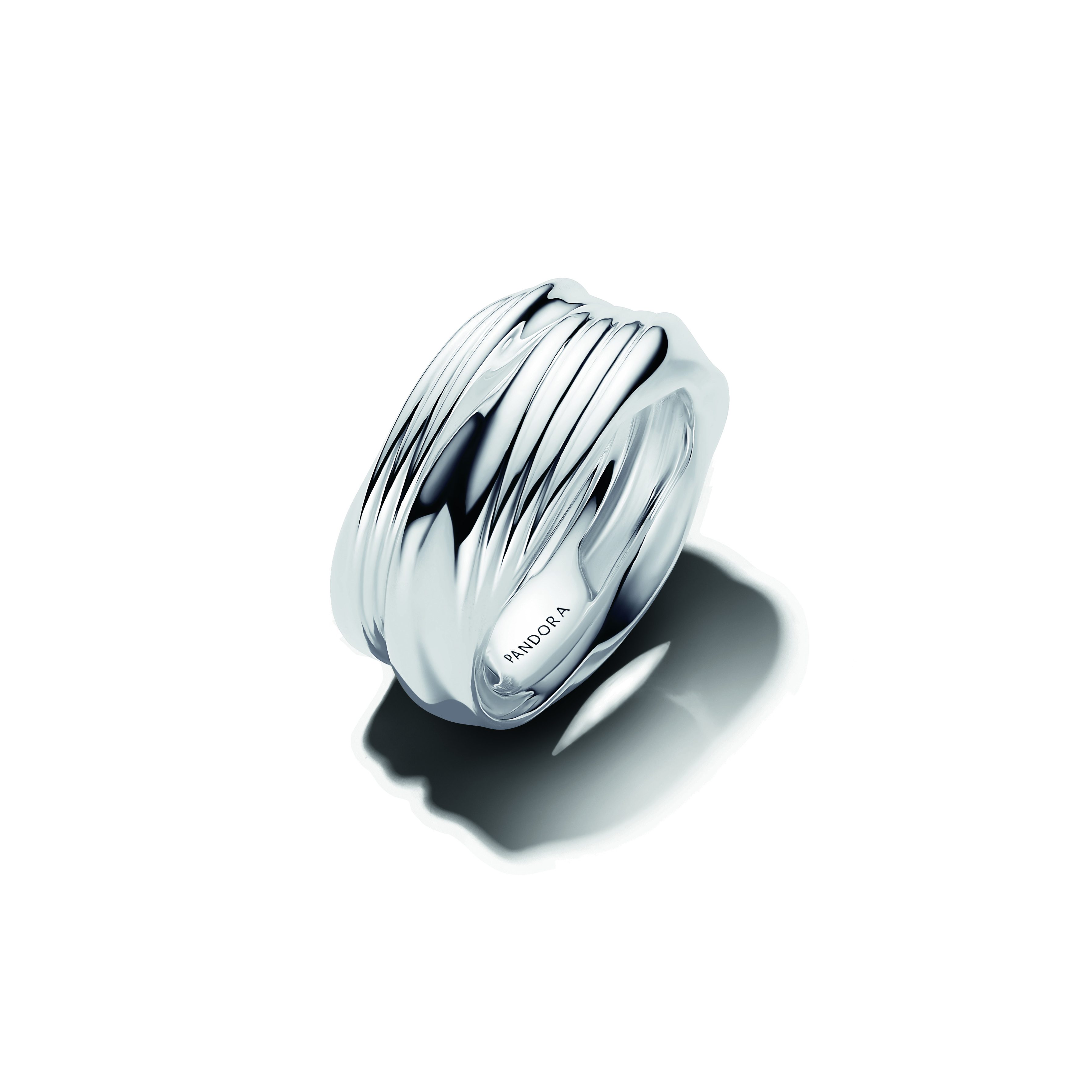 Twisted sterling silver ring set