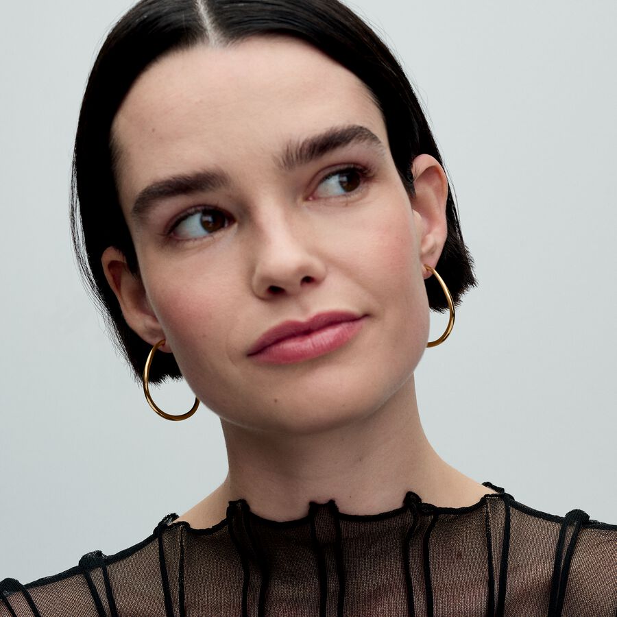 14k Gold-plated hoop earrings