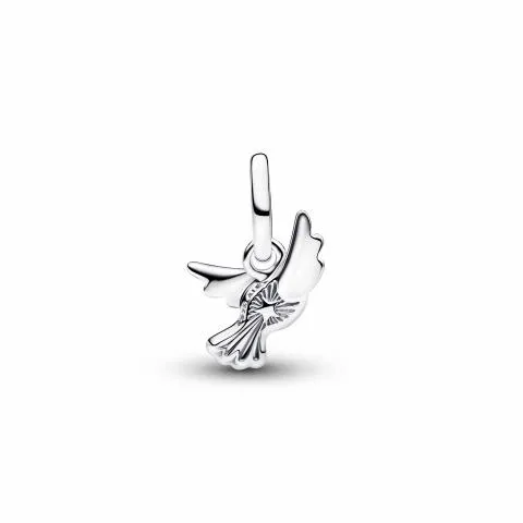 Dove sterling silver mini dangle with white lab-created opal / 794566C01