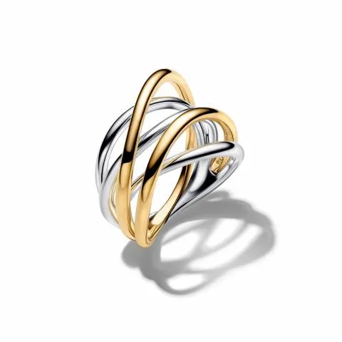 Sterling silver and 14k gold-plated ring