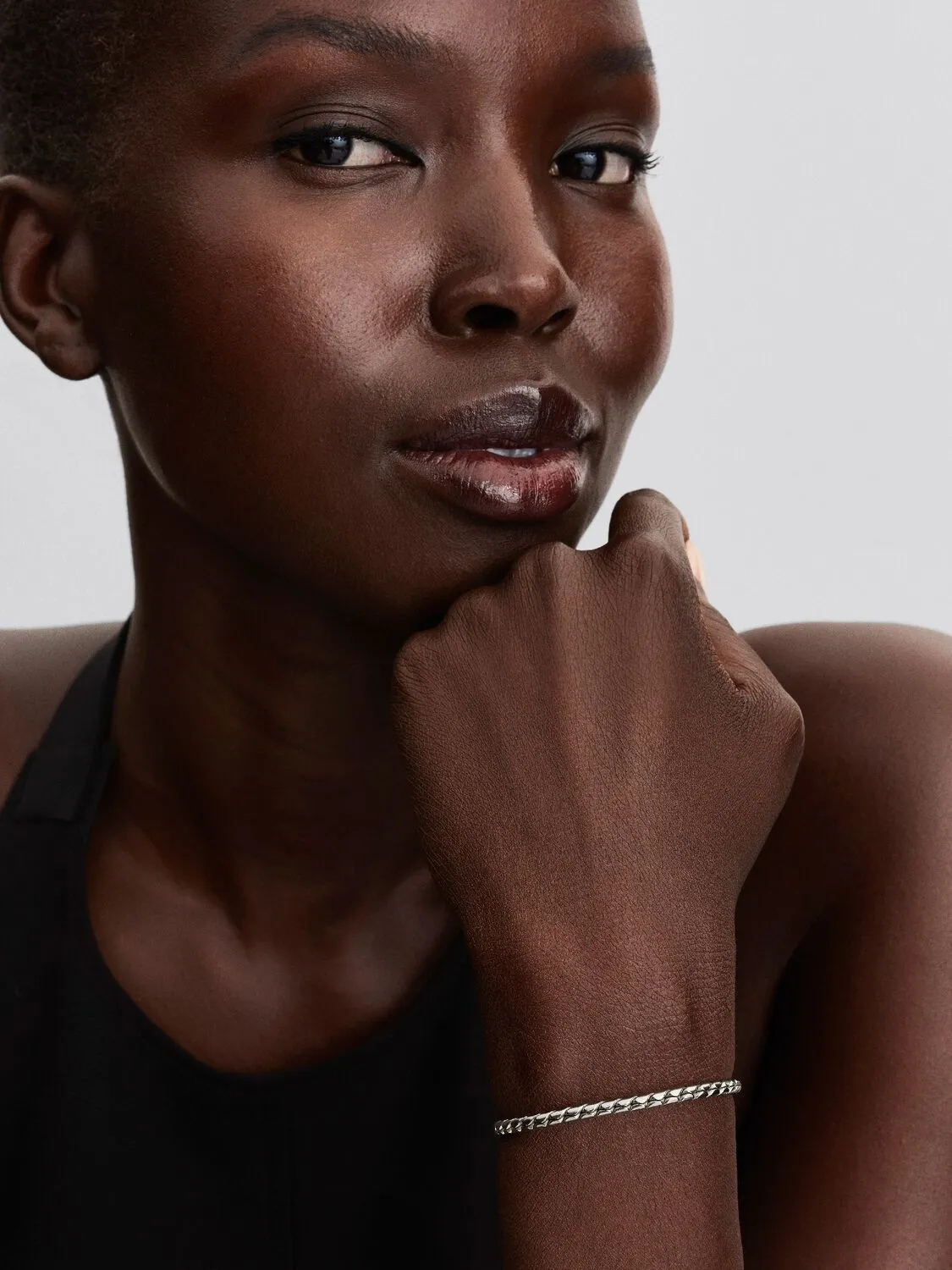 Sterling silver bracelet / 594028C00-16