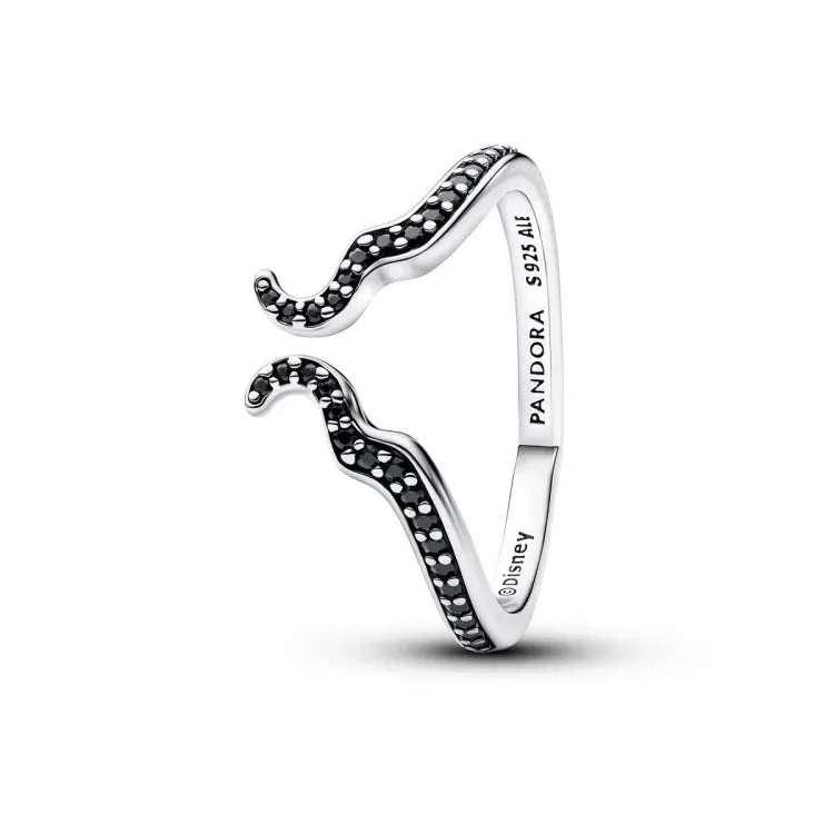 Disney Maleficent sterling silver ring with black 