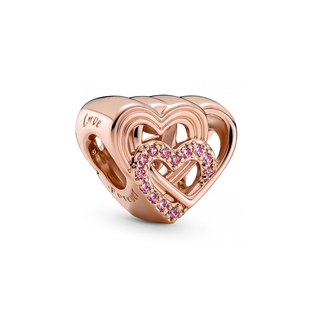 cHeart Pandora Rose charm with fancy fairytale pink cubic zirconia /789529C01