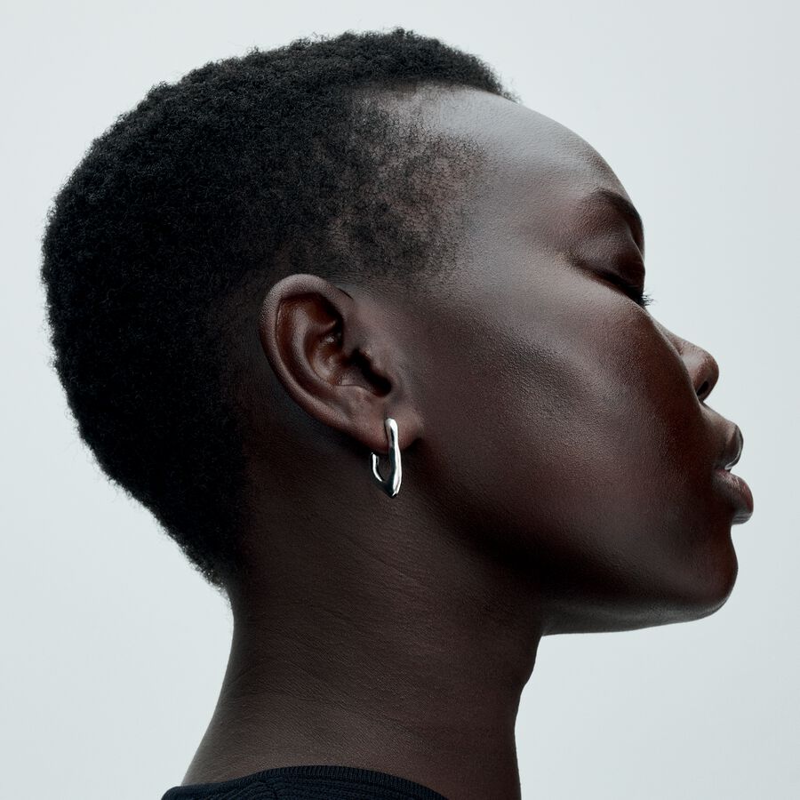 Sterling silver hoop earrings