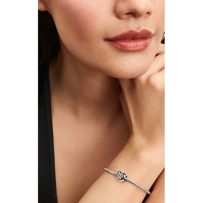 Mum of monsters heart sterling silver charm with b