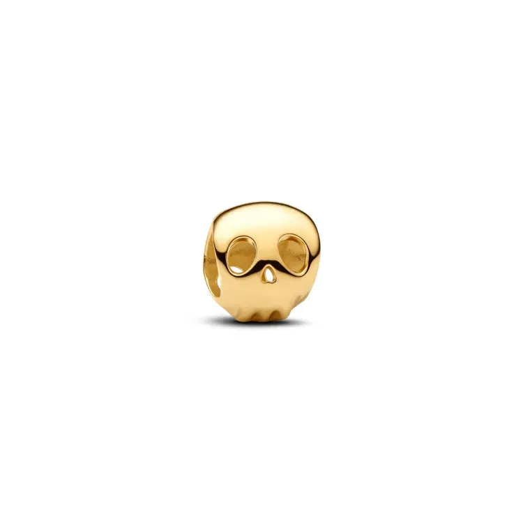 Skull 14k gold-plated mini charm