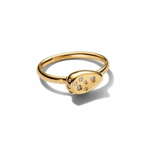 14k gold-plated ring with clear cubic zirconia/ 164672C01-52