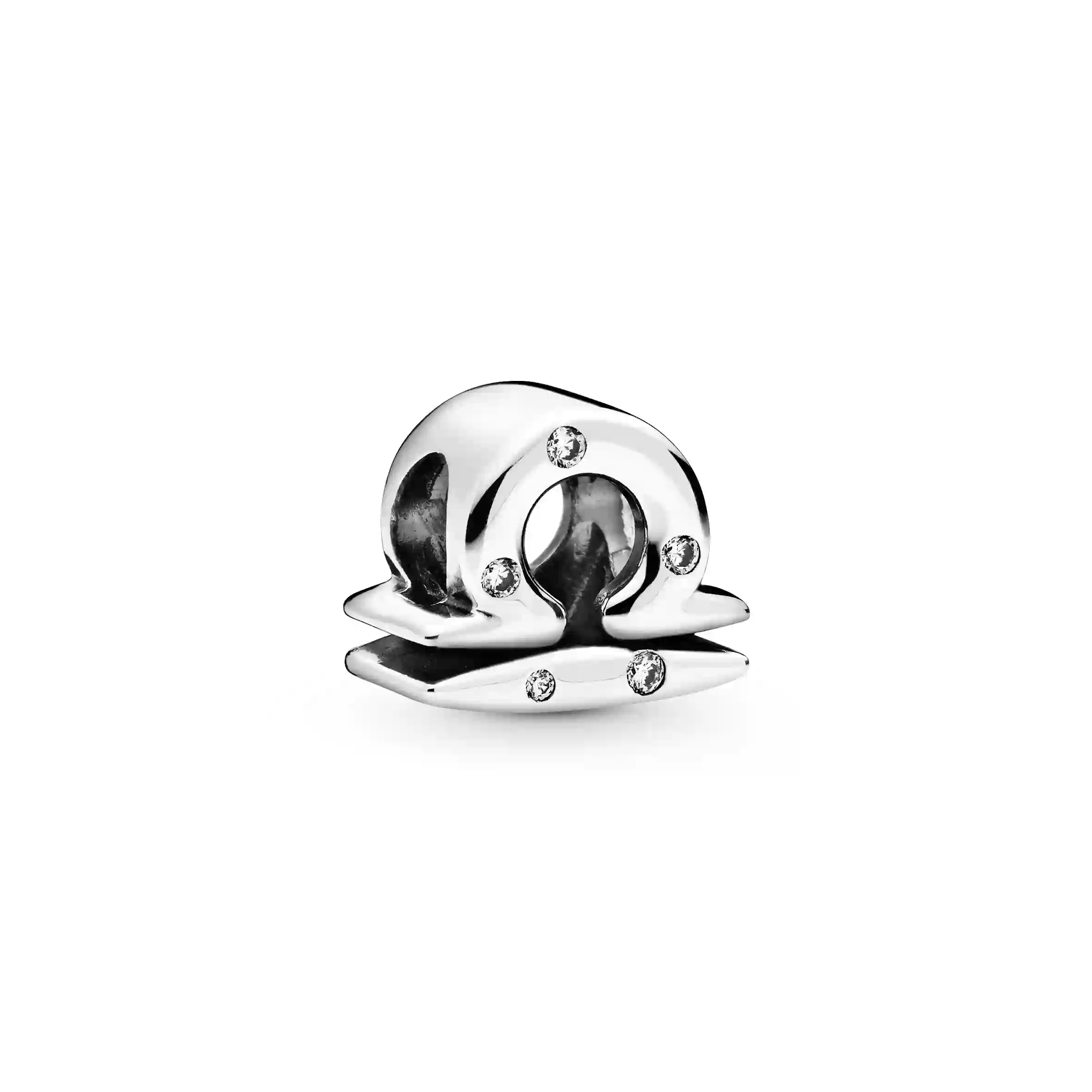 Libra sterling silver charm with clear cubic zirconia/ 798424C01