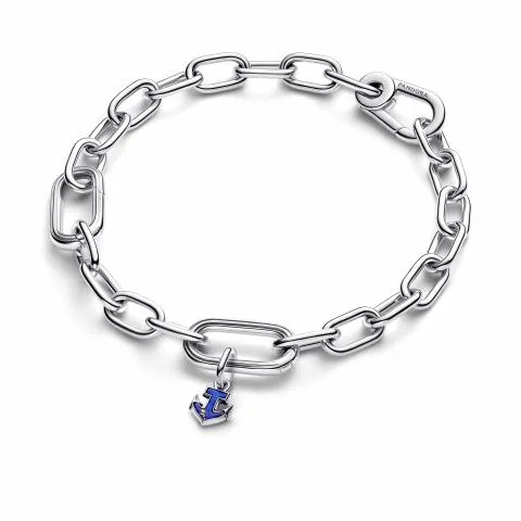 Anchor sterling silver mini dangle with imitation lapis lazuli/ 794610C01