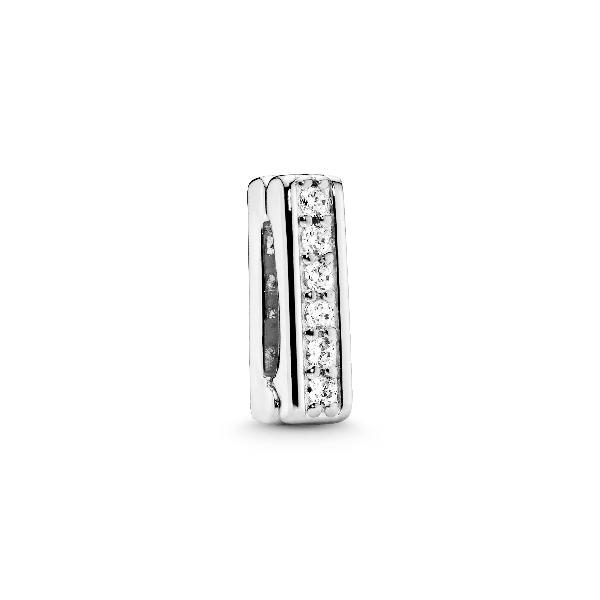 PANDORA Reflexions silver clip charm with clear cubic zirconia/Серебряная клипса-шарм PANDORA Reflex