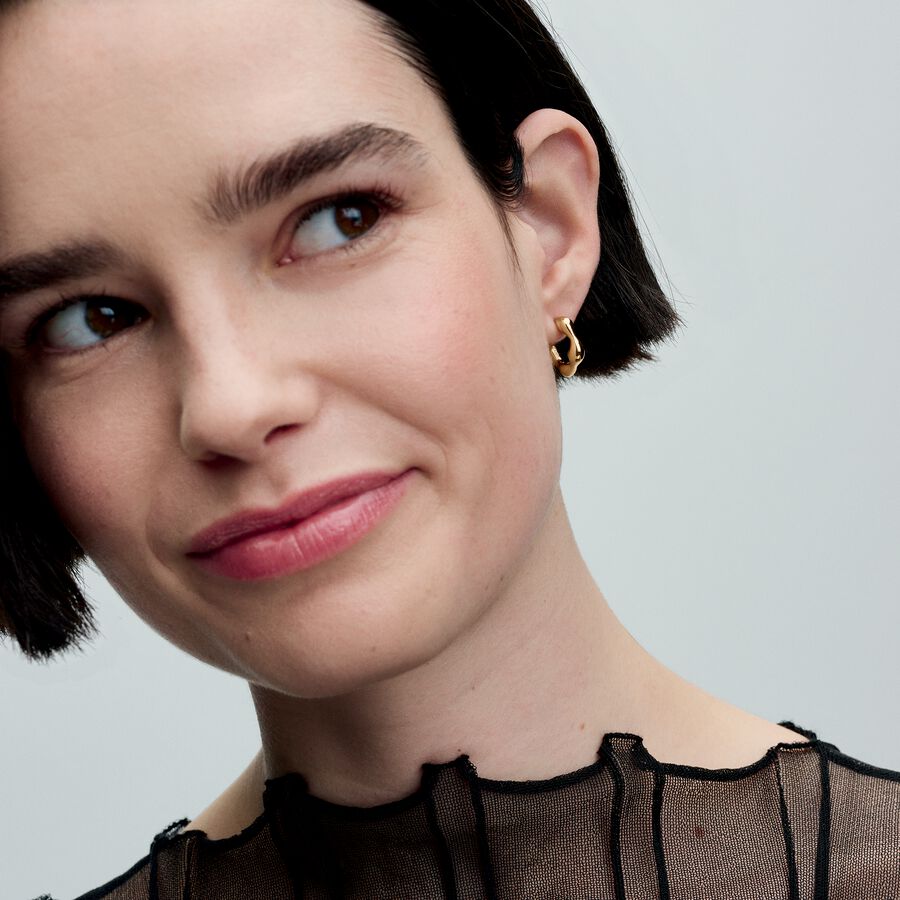 14k Gold-plated hoop earrings