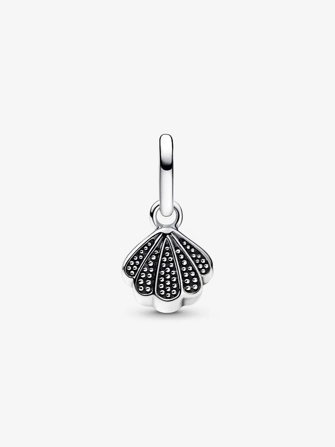 Shell sterling silver mini dangle with clear cubic zirconia/ 793855C01