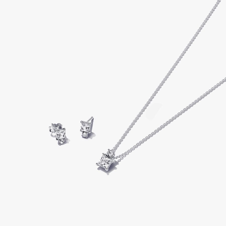 Sparkling Square Jewelry Set