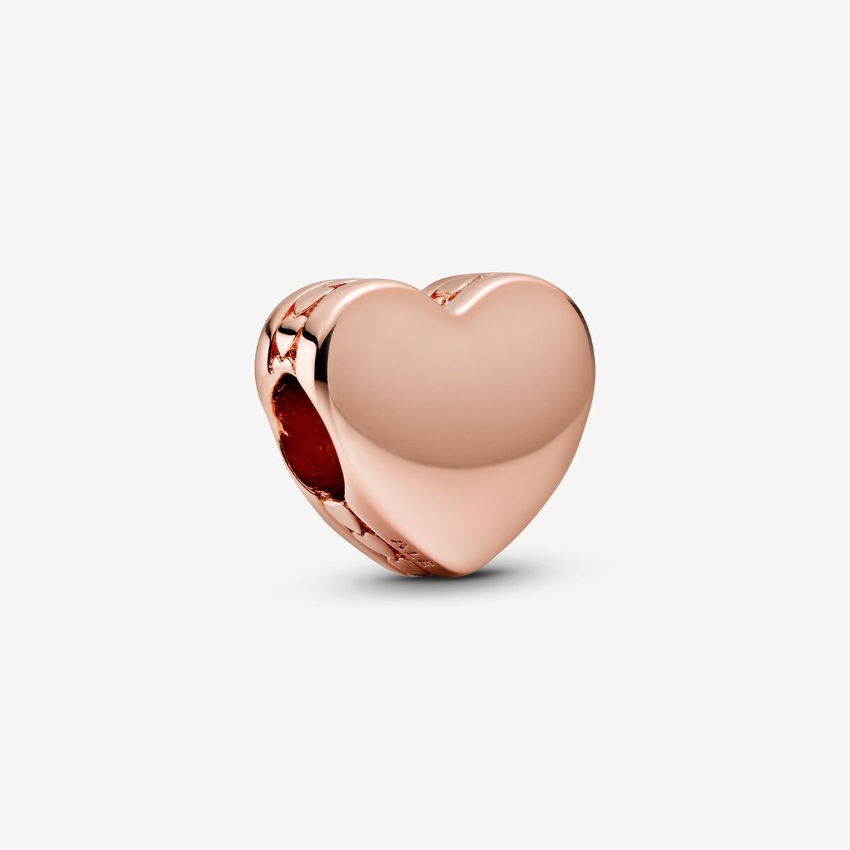 Engravable heart 14k rose gold-plated charm/ 782015C00
