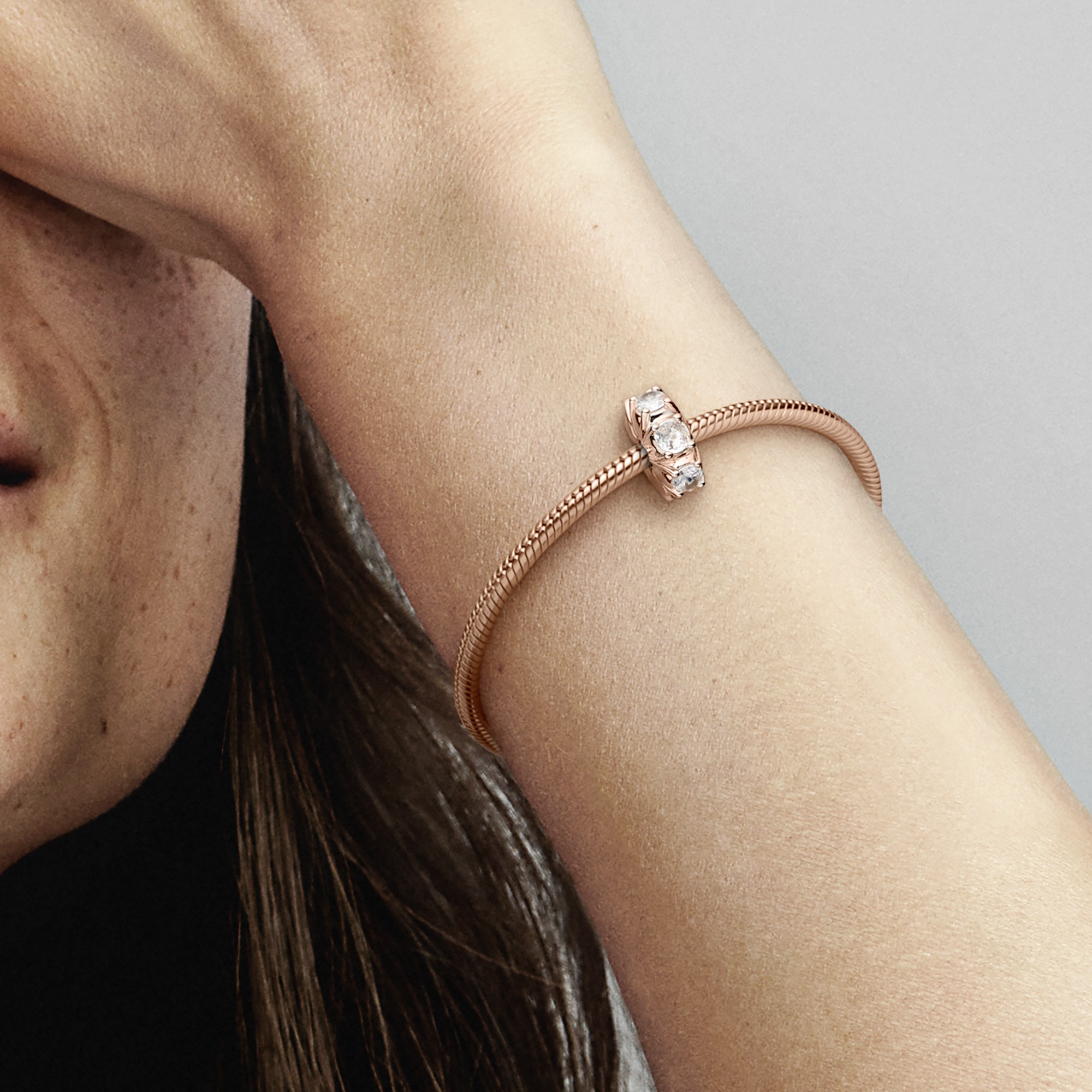 Rose Rose Gold plated metal blend Charm / 780046C01
