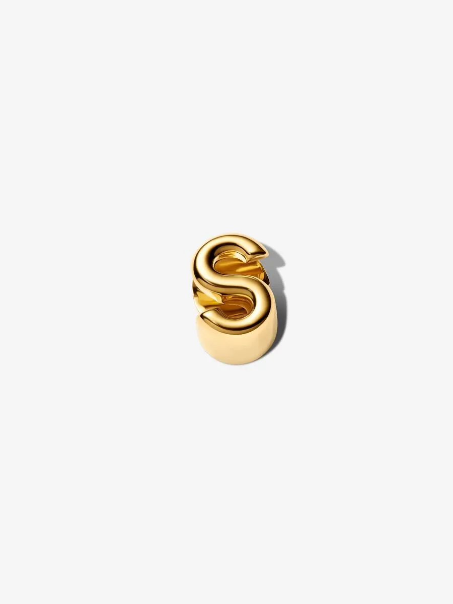Letter S 14k gold-plated charm/ 763965C00