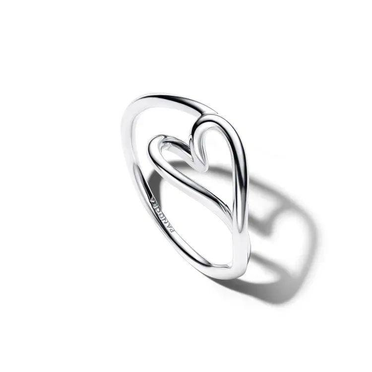 Heart sterling silver ring