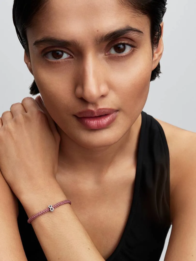 Textured infinity sterling silver mini charm/ 794523C00