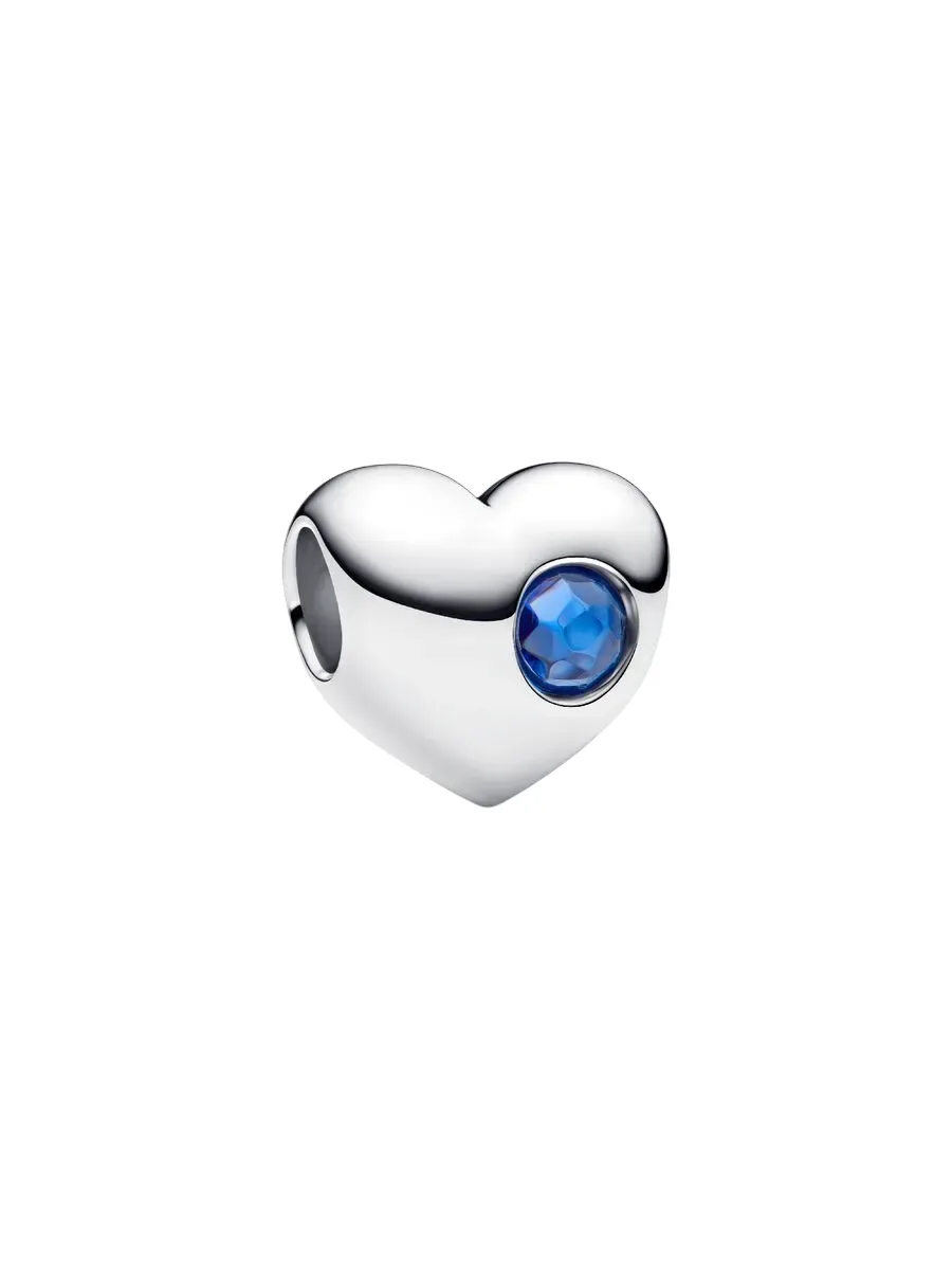 Engravable heart sterling silver charm with prince