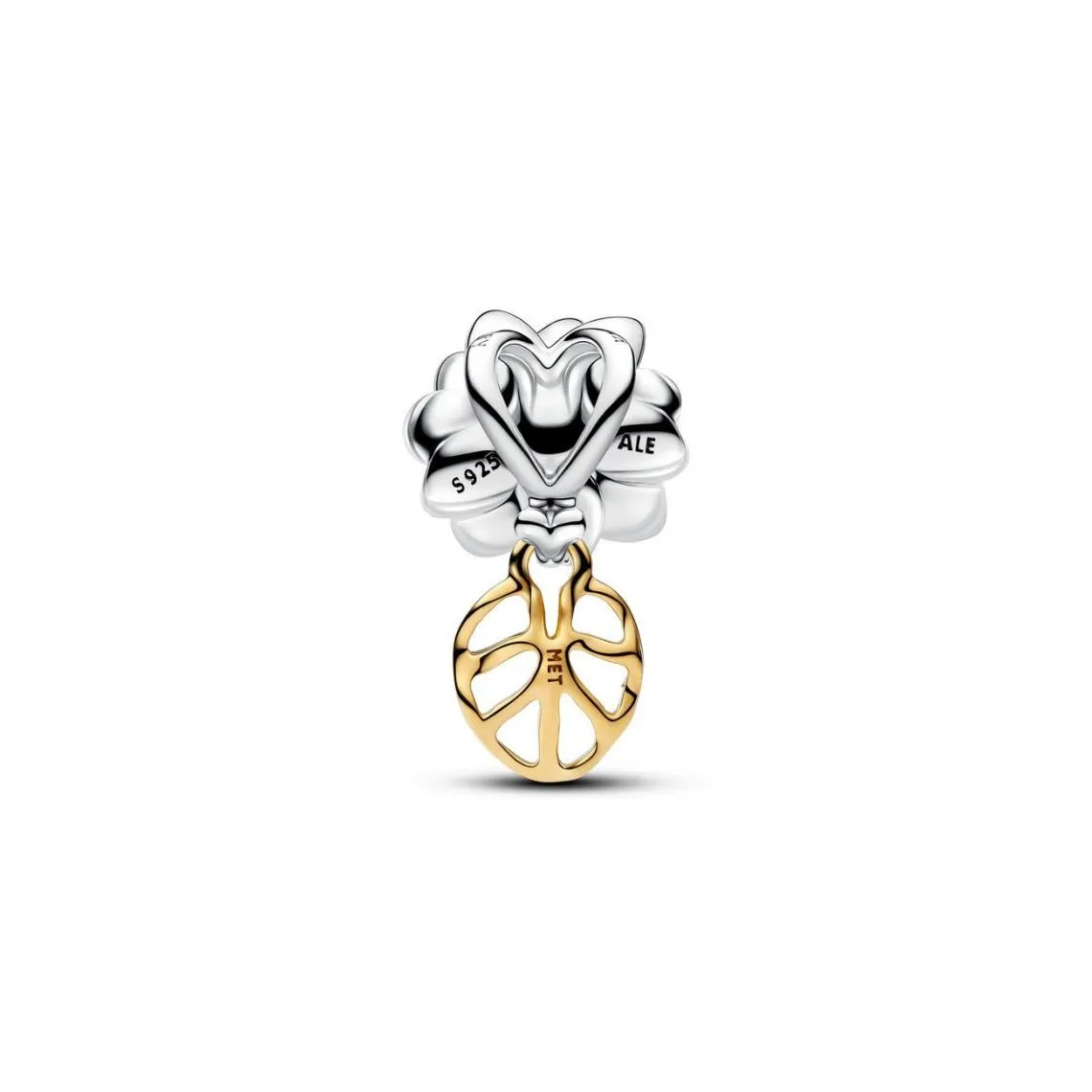 Disney Tiana sterling silver and 14k gold-plated charm with 0.012 ct TW G-I VS+ round brilliant very good cut lab-grown diamond/ 764326C01